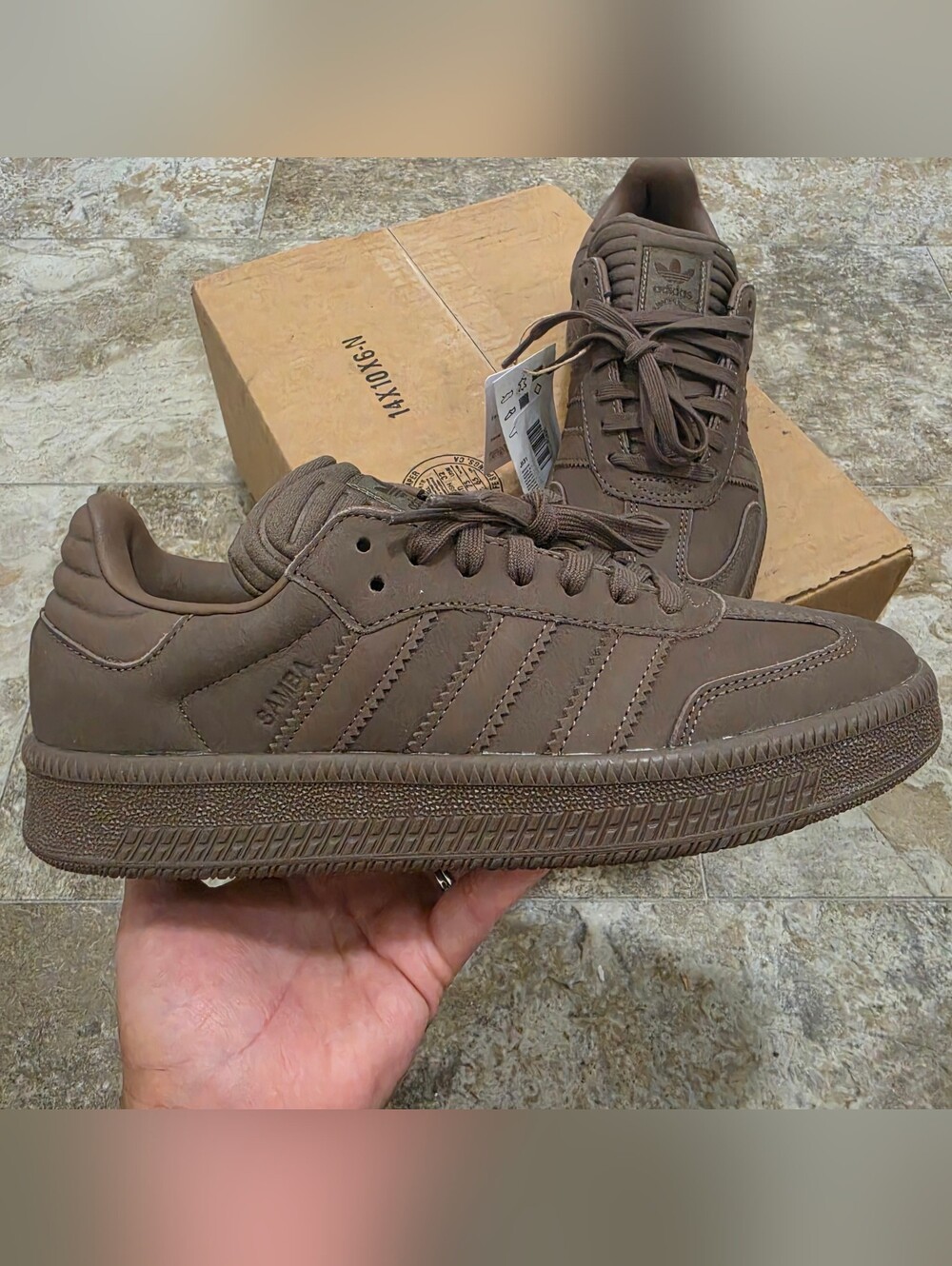 Adidas Originals Samba XLG "Triple Brown" - Women's 8.5 / Men's 7.5 - NWOB - Picture 2 of 8